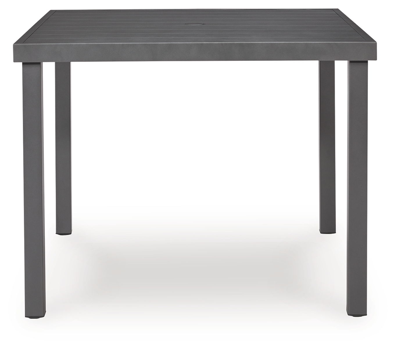 Rocky Creek - Square Dining Table With Umbrella Option - Gray - Image 5