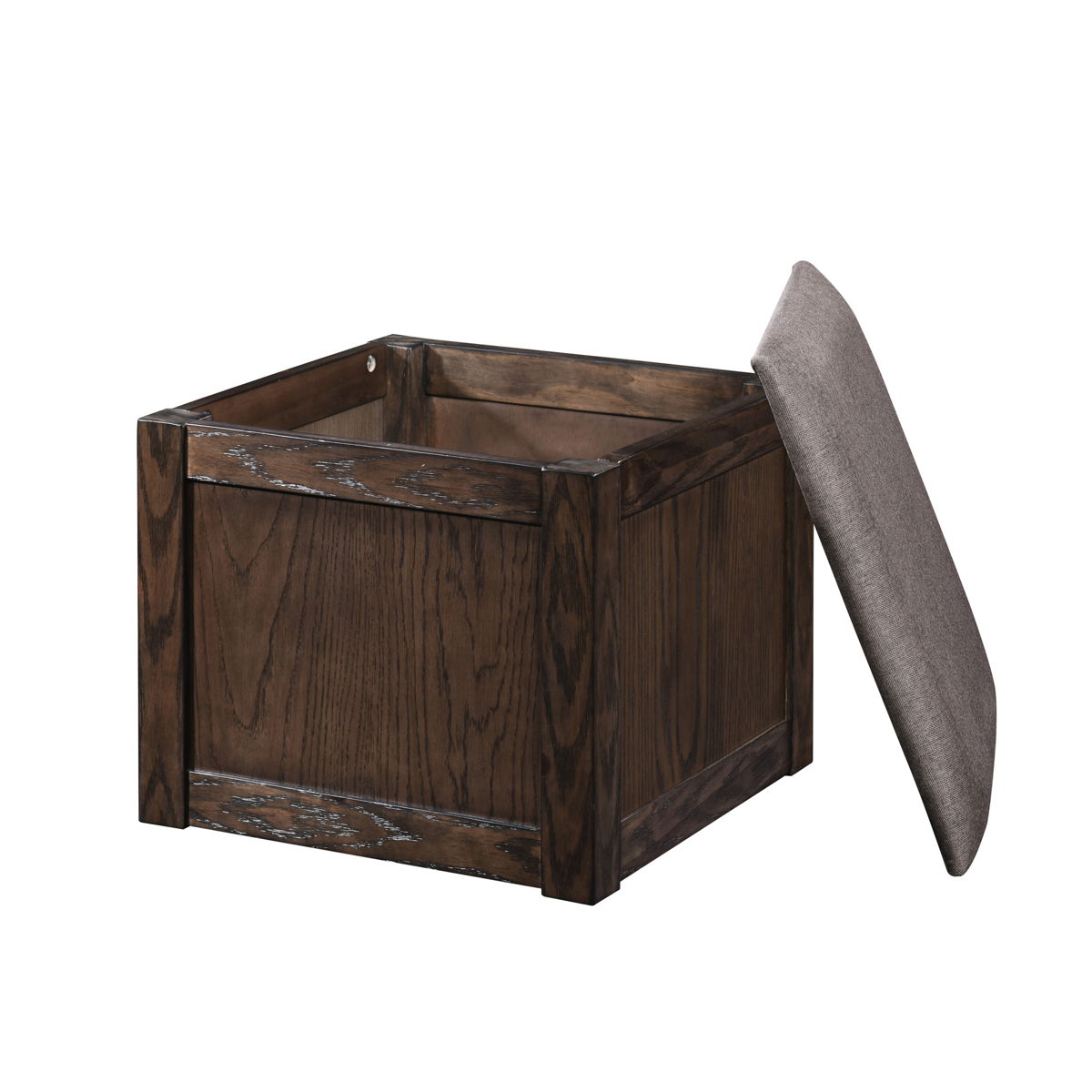 Paxton - 5 Piece Living Room Set (Storage Coffee Table With 4 Tuck-In Ottomans) - Dark Brown - Image 7