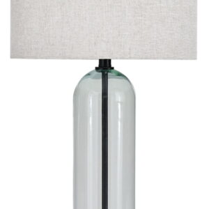 Kerrbrook - Glass Table Lamp - Clear / Black
