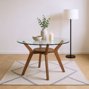 Oscar - Round Glass Dining Table