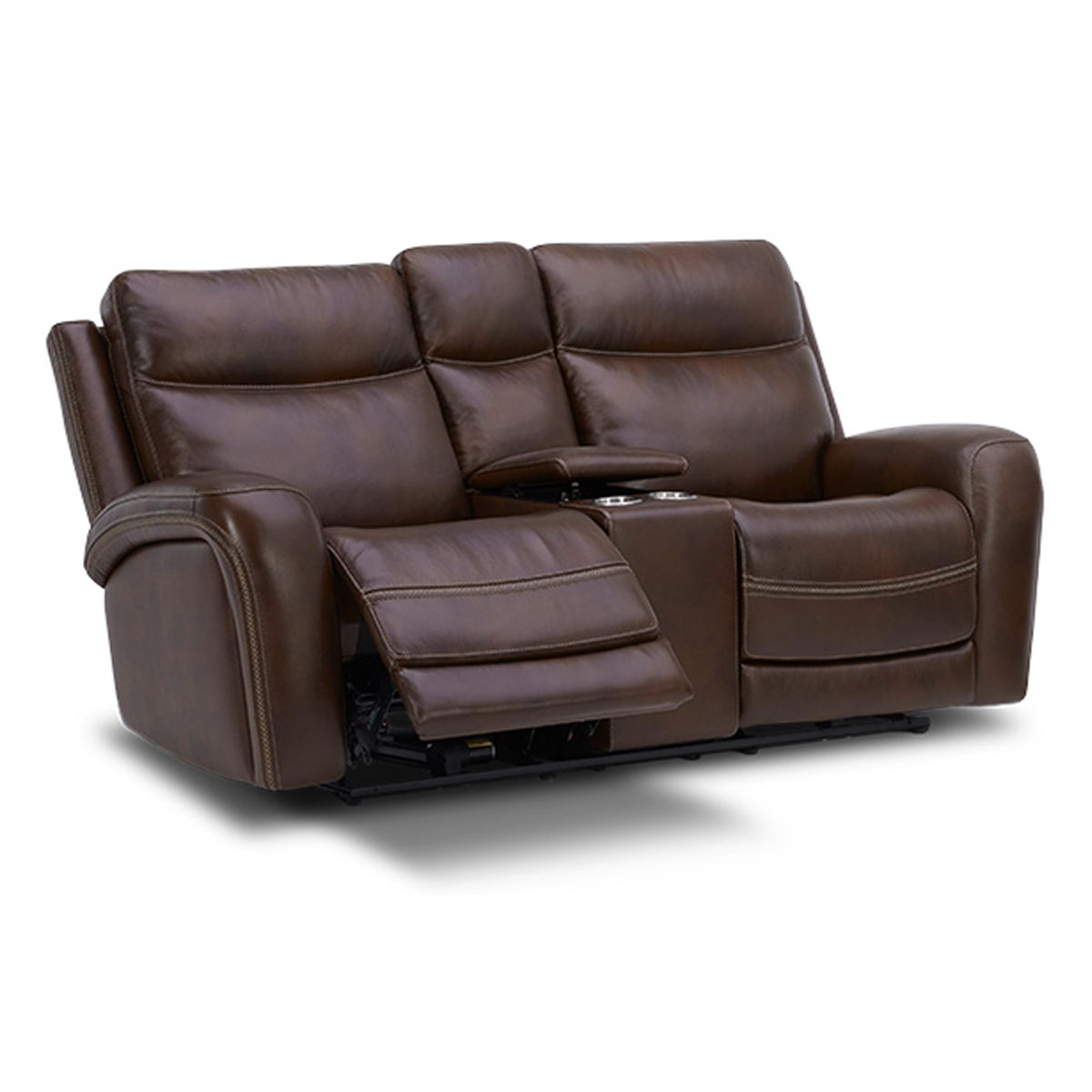 Blair - Loveseat With Console P2 & ZG - Cognac - Image 3