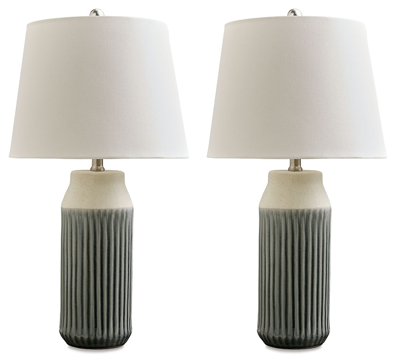 Afener - Ceramic Table Lamp (Set of 2) - Blue / Beige