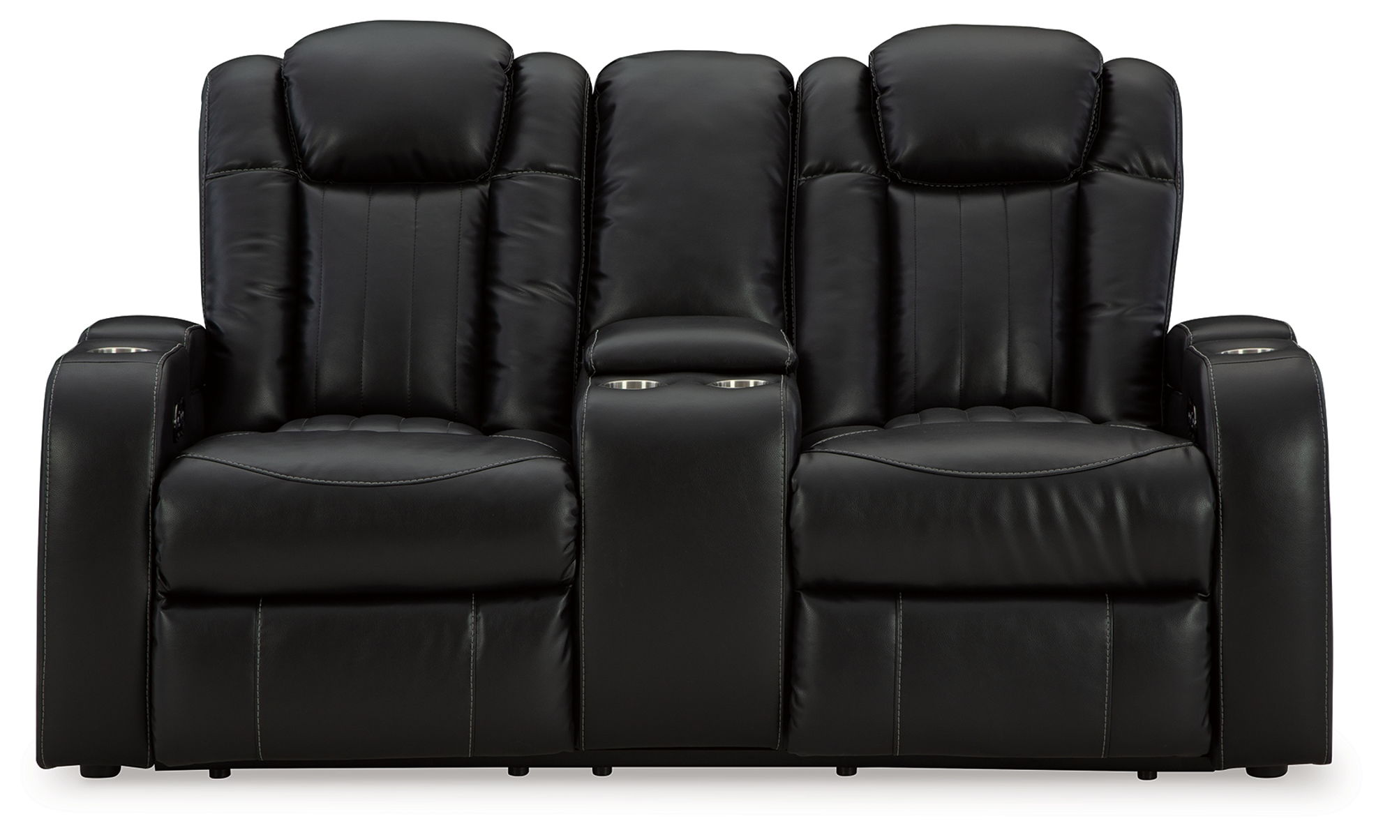 Caveman Den - Power Reclining Loveseat with Console/ Adj Hdrst - Midnight - Image 3