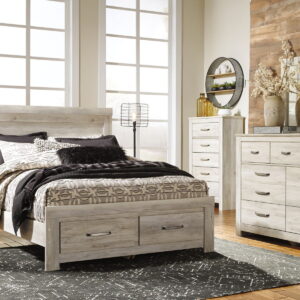 Bellaby - Dresser, Mirror, Platform Bed With Storage Drawers Set
