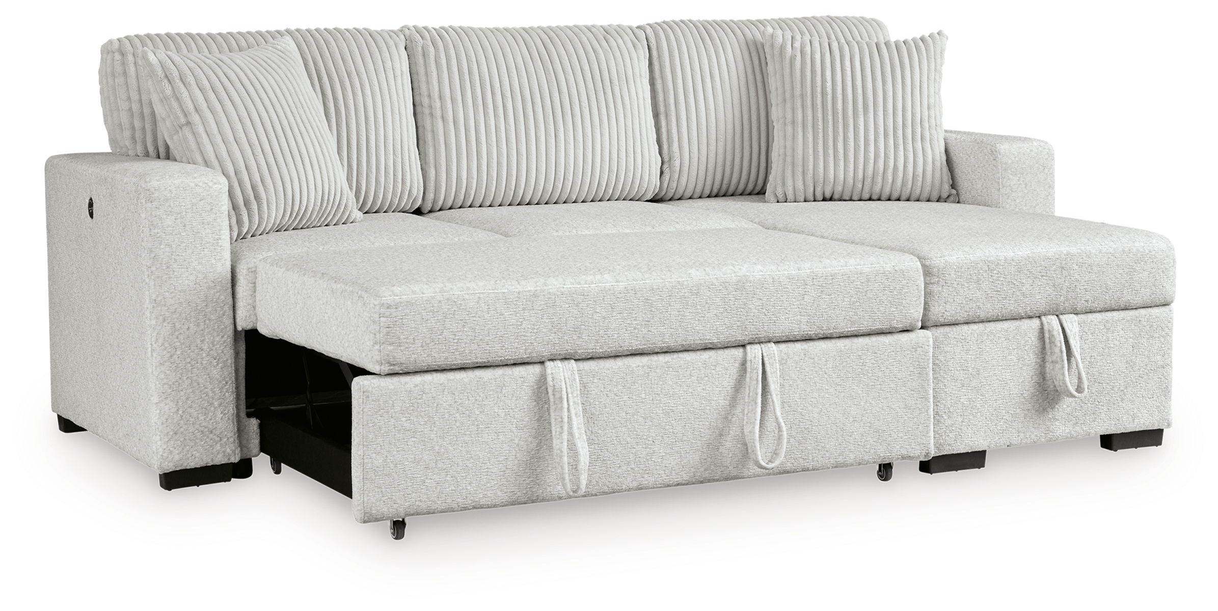 Wohlen - 2-Piece Sectional With Pop Up Sleeper And LAF Corner Chaise - Alloy - Image 6