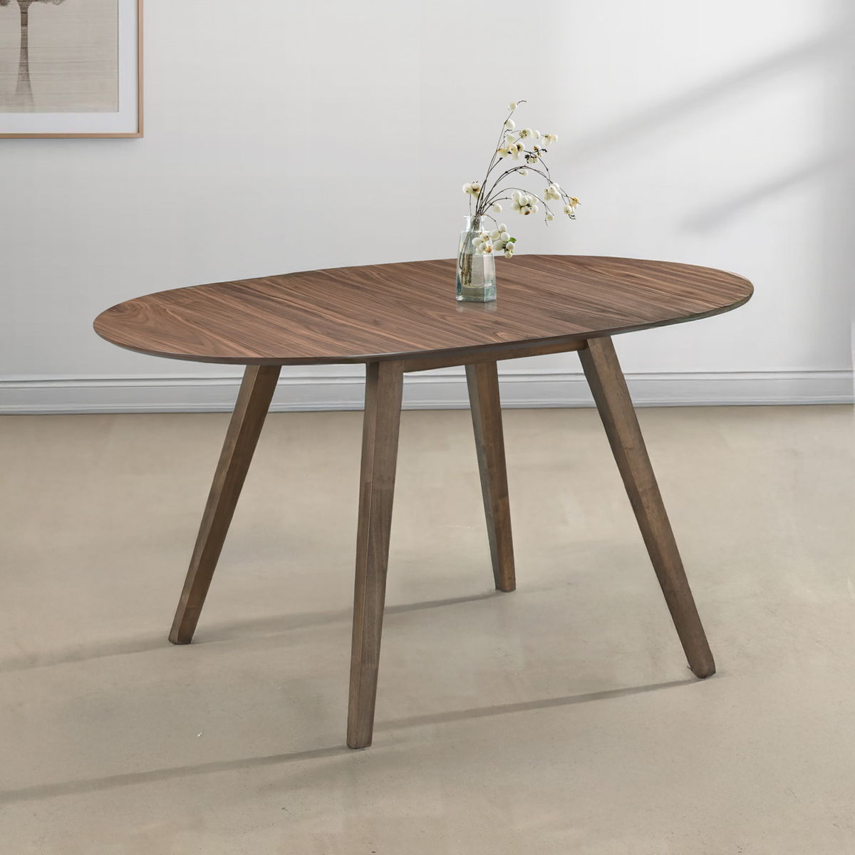Oscar - Oval Drop Leaf Dining Table - Walnut - Image 6