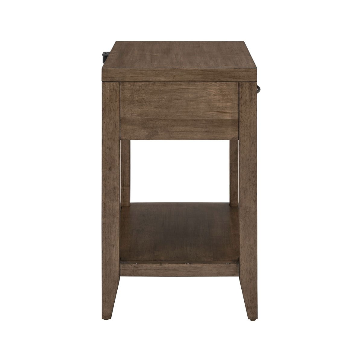 Shaker Lakes - Open Nightstand With Charging Station - Harvest Brown - Image 4
