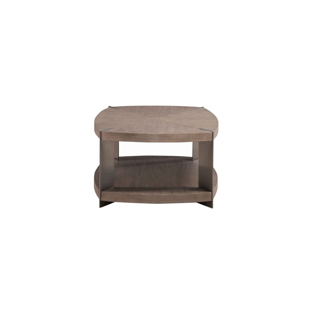 Harlow - Oval Cocktail Table - Sandstone & Satin Nickel - Image 4