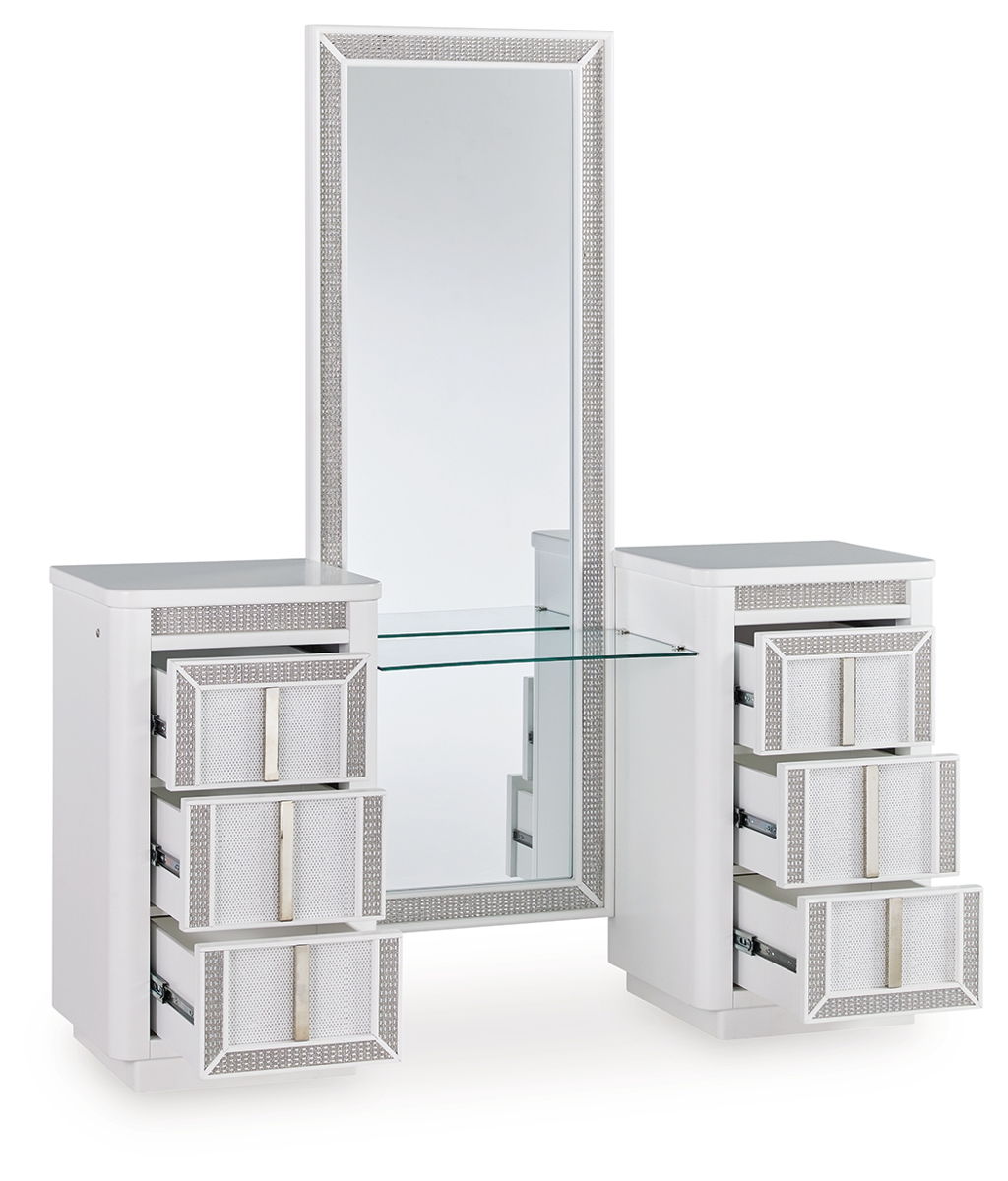 Chalanna - Vanity With Mirror - White - Image 4
