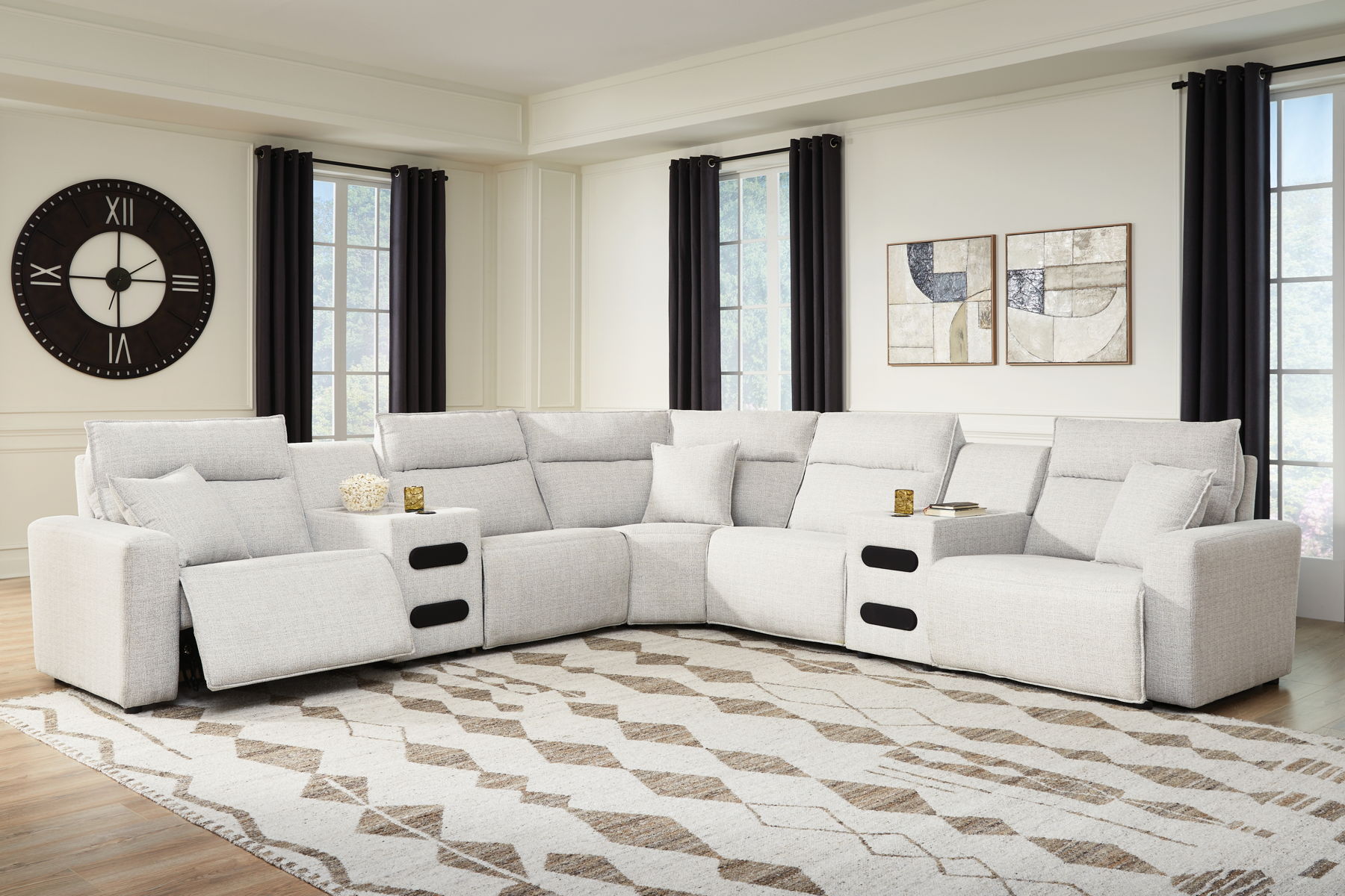 Modmax II - Reclining Sectional - Stone - Image 4