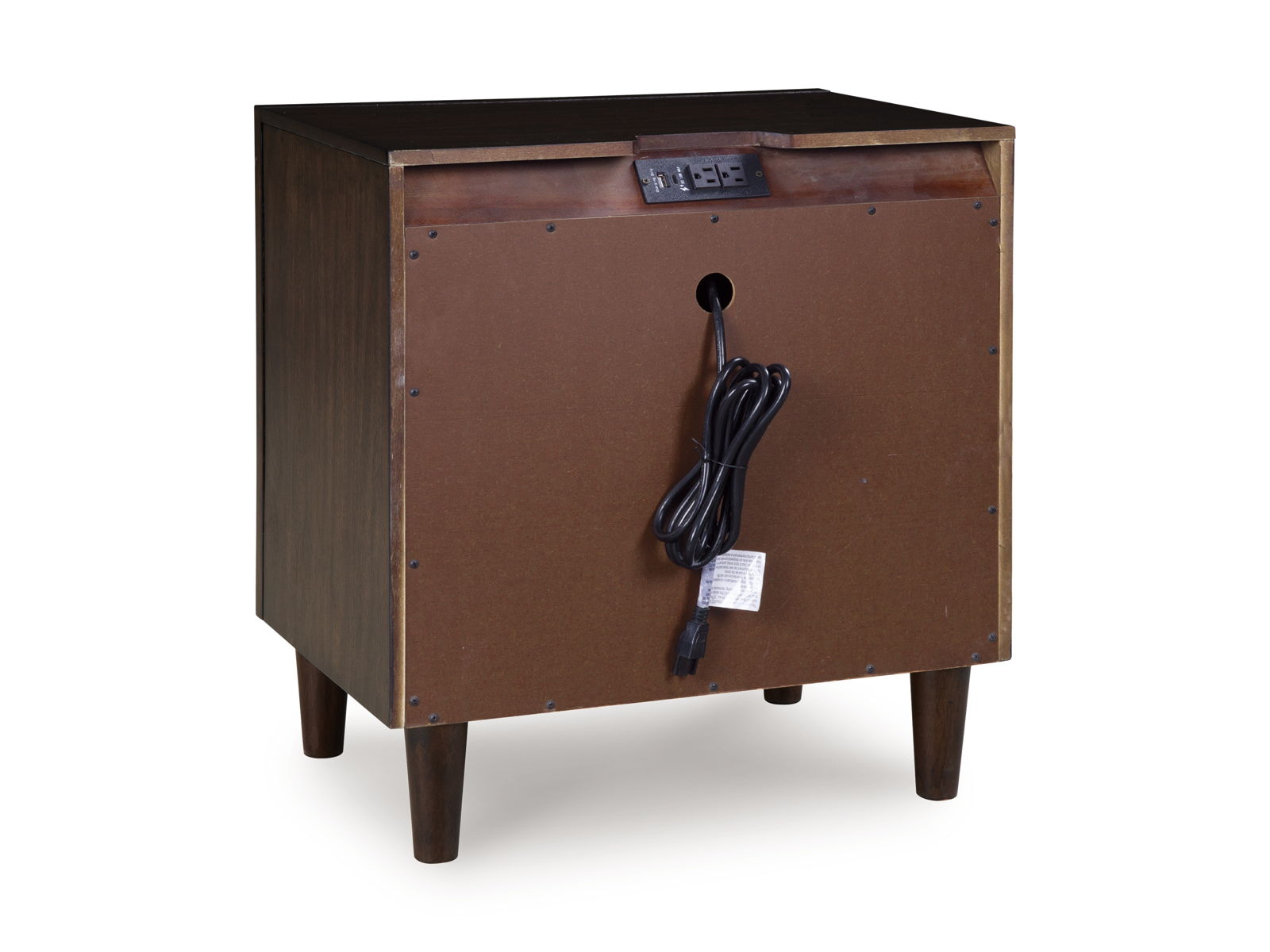Dantenton - Two Drawer Night Stand - Merlot - Image 5