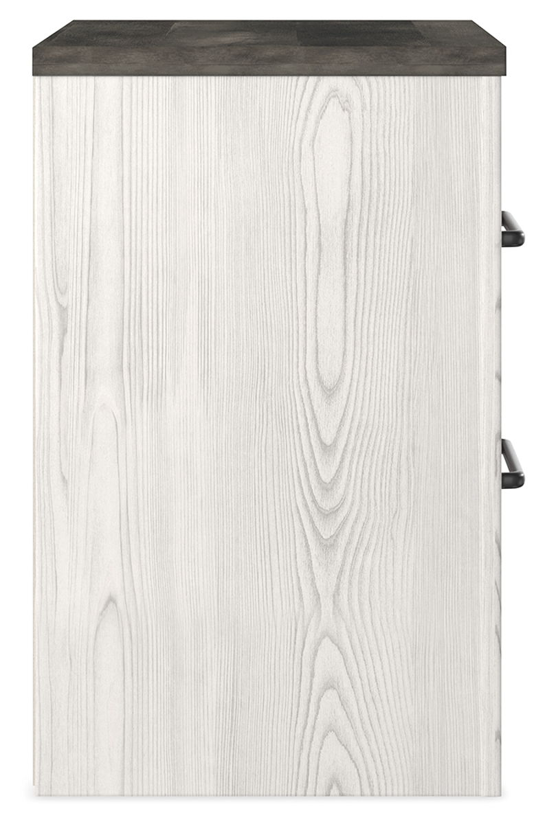 Gerridan - Two Drawer Night Stand - White / Gray - Image 2