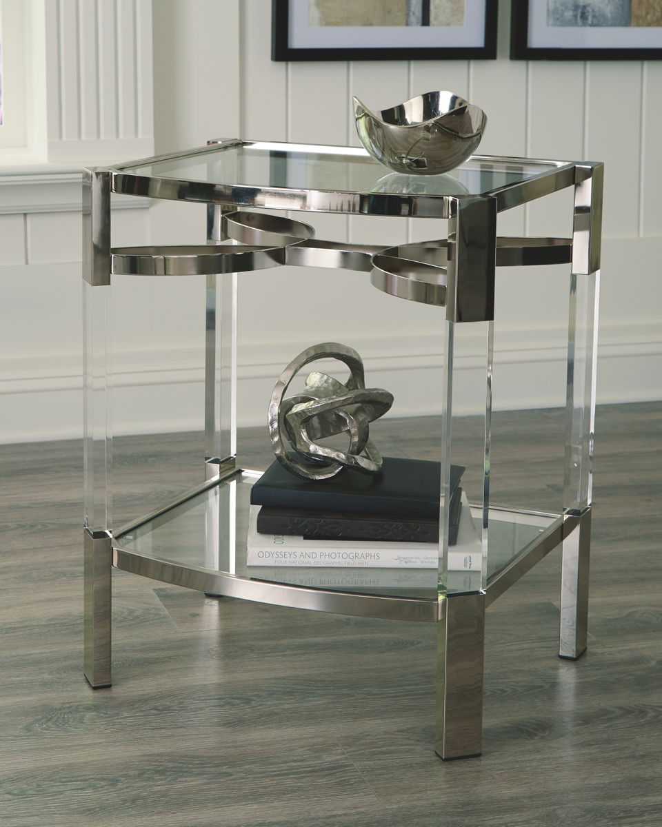 Chaseton - Accent Table - Clear / Silver Finish - Image 3
