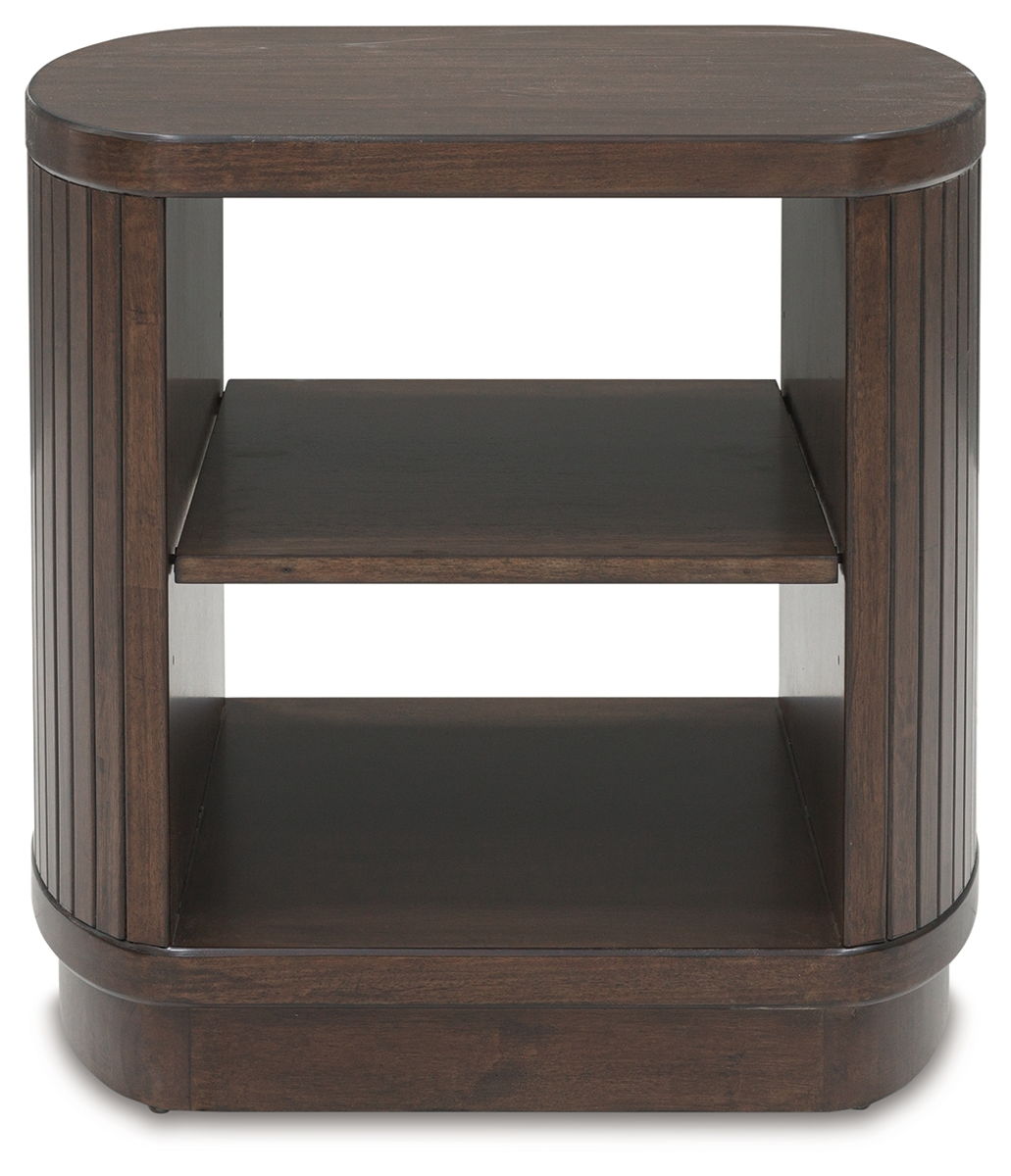Korestone - Square End Table - Dark Brown - Image 6