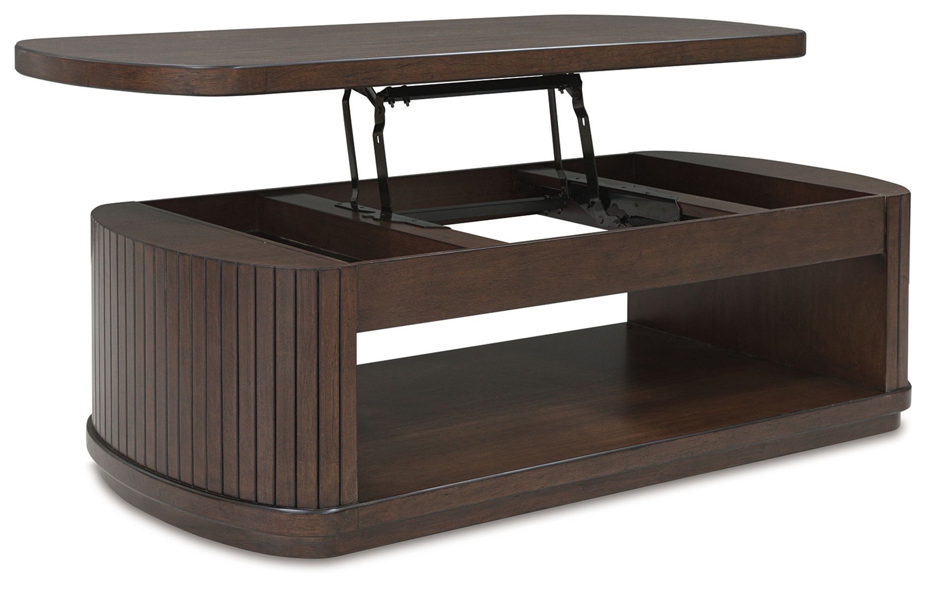 Korestone - Lift Top Cocktail Table - Dark Brown - Image 5