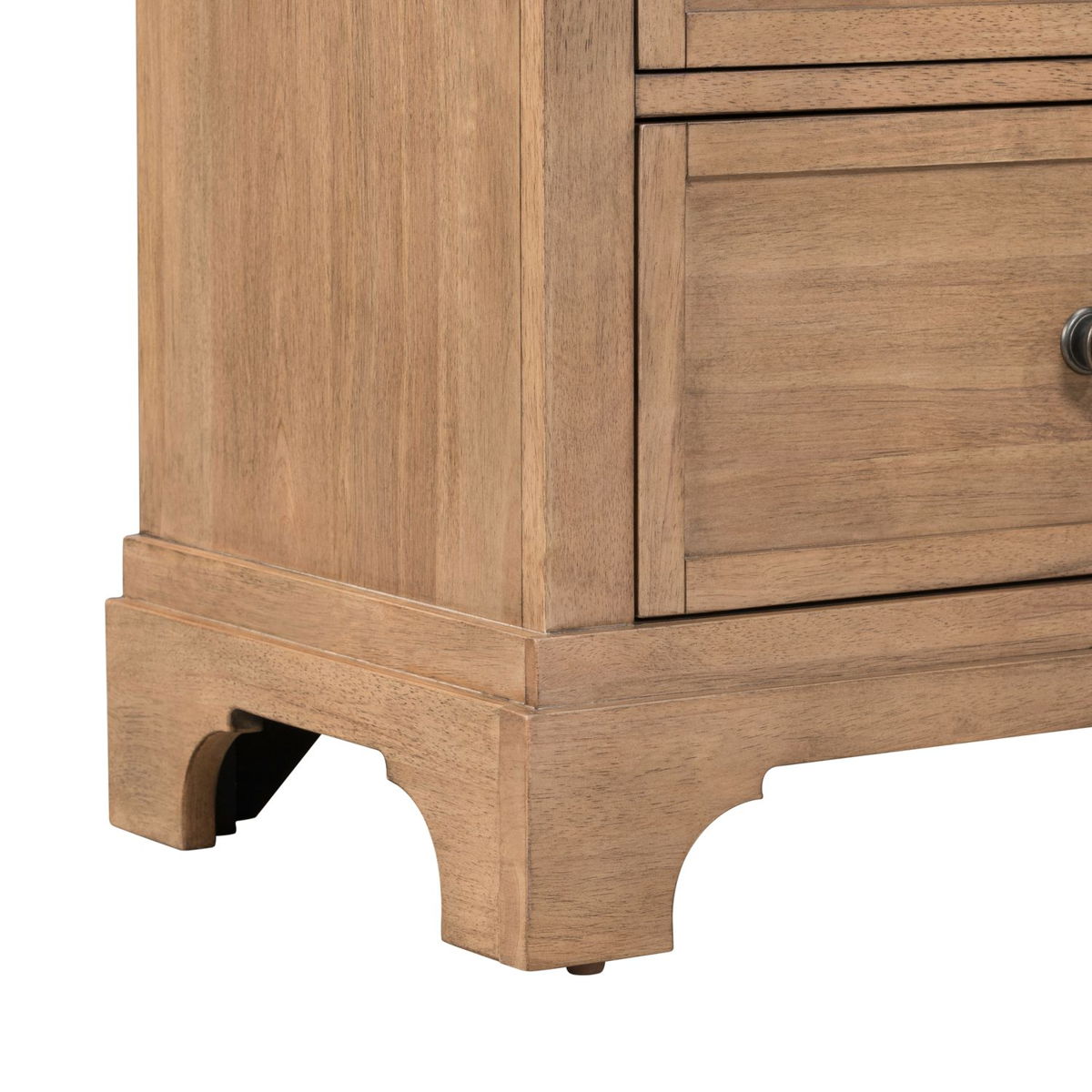Haven Hills - Nightstand With Charging Station - Camel Beige - Image 3