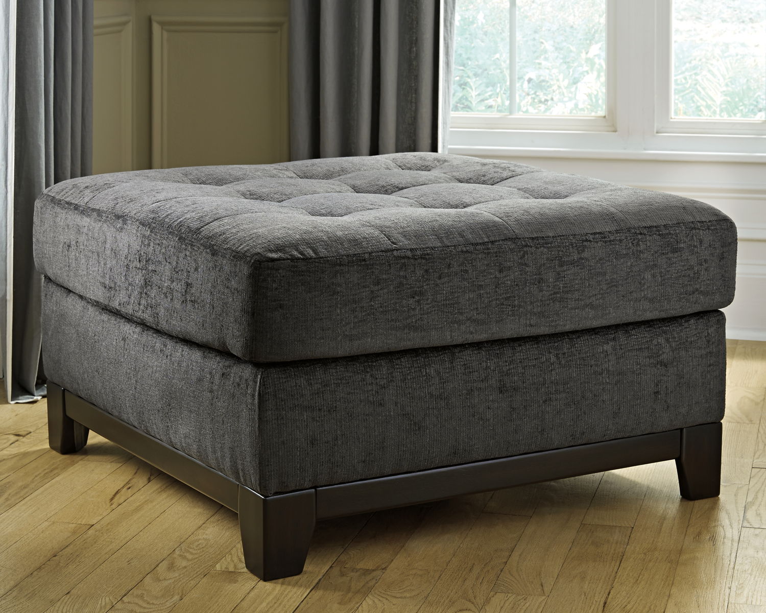Reidshire - Oversized Accent Ottoman - Steel - Image 2