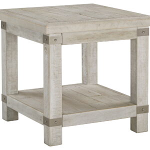 Carynhurst - Rectangular End Table - White Wash Gray
