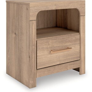 Kinlanni - One Drawer Night Stand - Tan