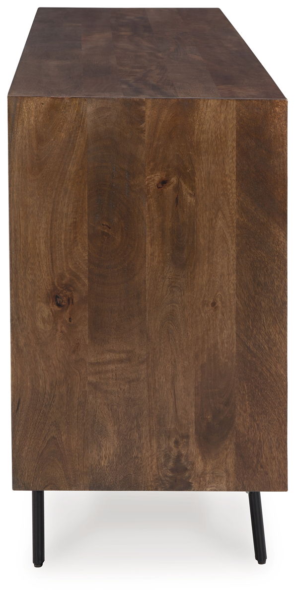 Dreggan - Accent Cabinet - Brown / Gold Finish - Image 5