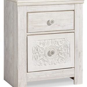 Paxberry - Two Drawer Night Stand - Whitewash