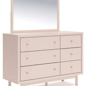 Wistenpine - Dresser And Mirror - Blush