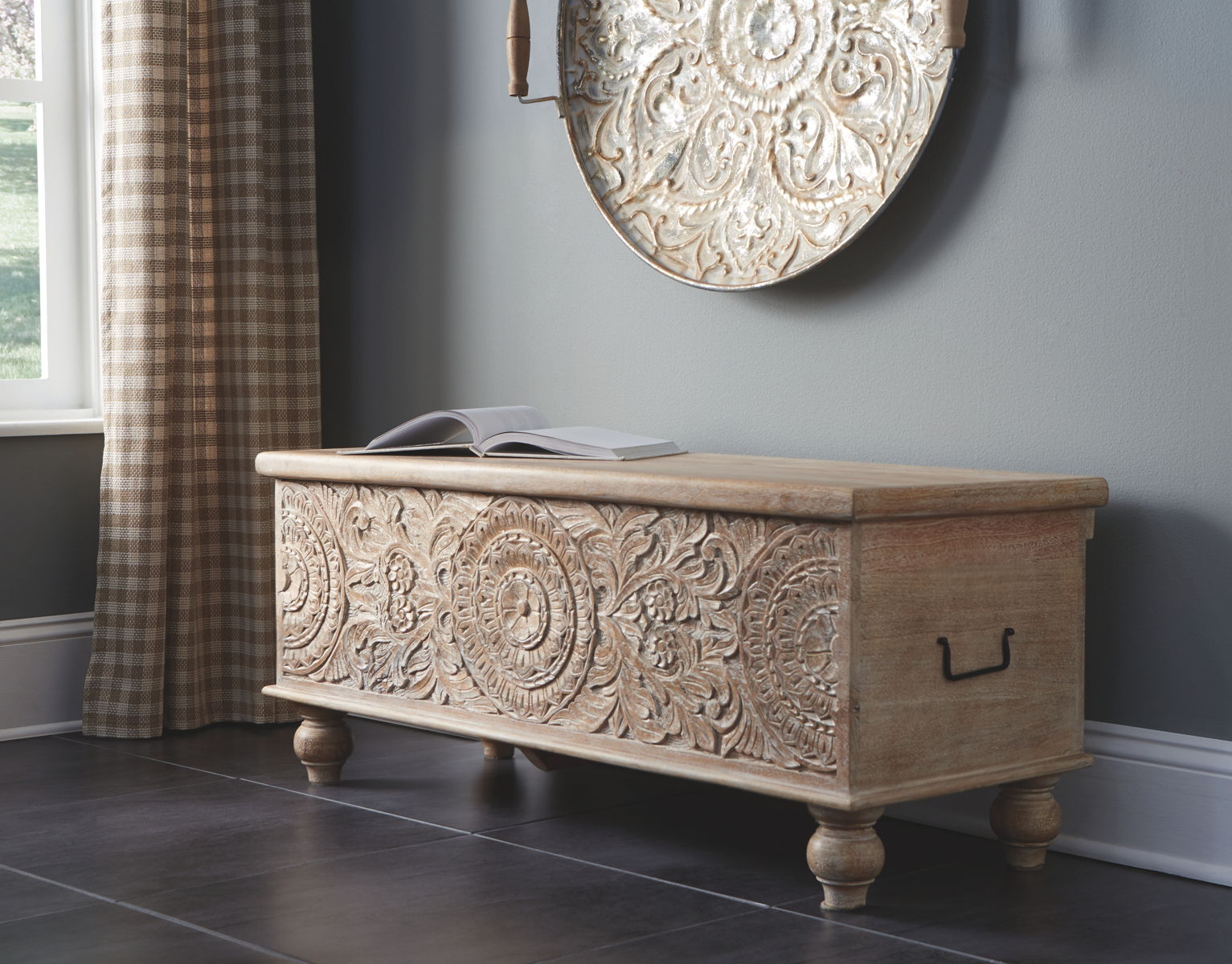 Fossil Ridge - Storage Bench - Beige - Image 5