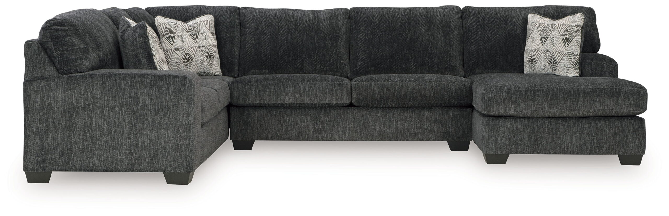 Hollyview - 3-Piece Sectional With Raf Corner Chaise - Shadow - Image 3