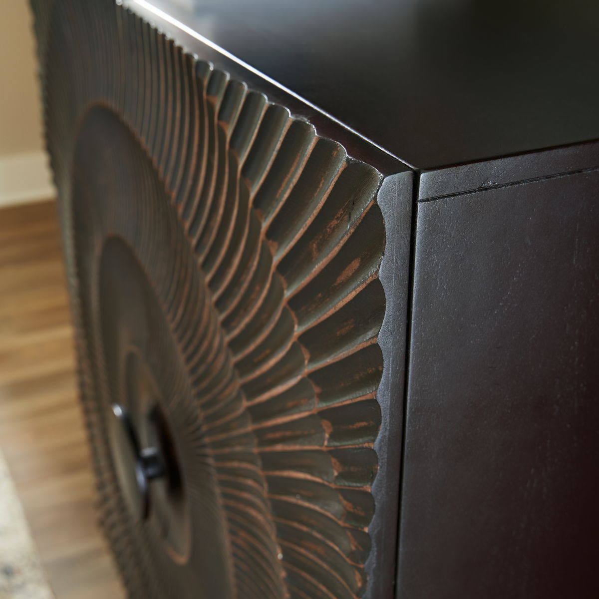 Fosterman - Accent Cabinet - Distressed Black - Image 5