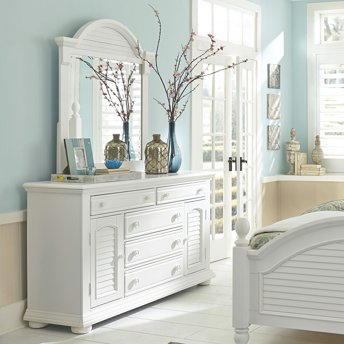Summer House - Dresser & Mirror - White - Image 4