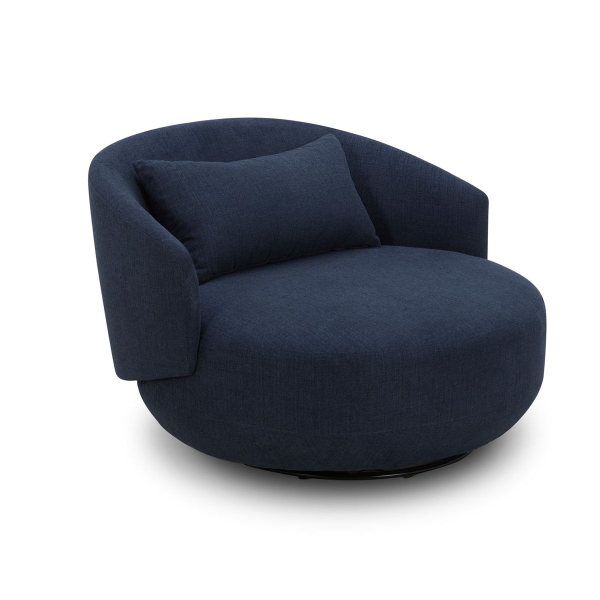Haley - Upholstered Swivel Cuddler Chair - Image 6