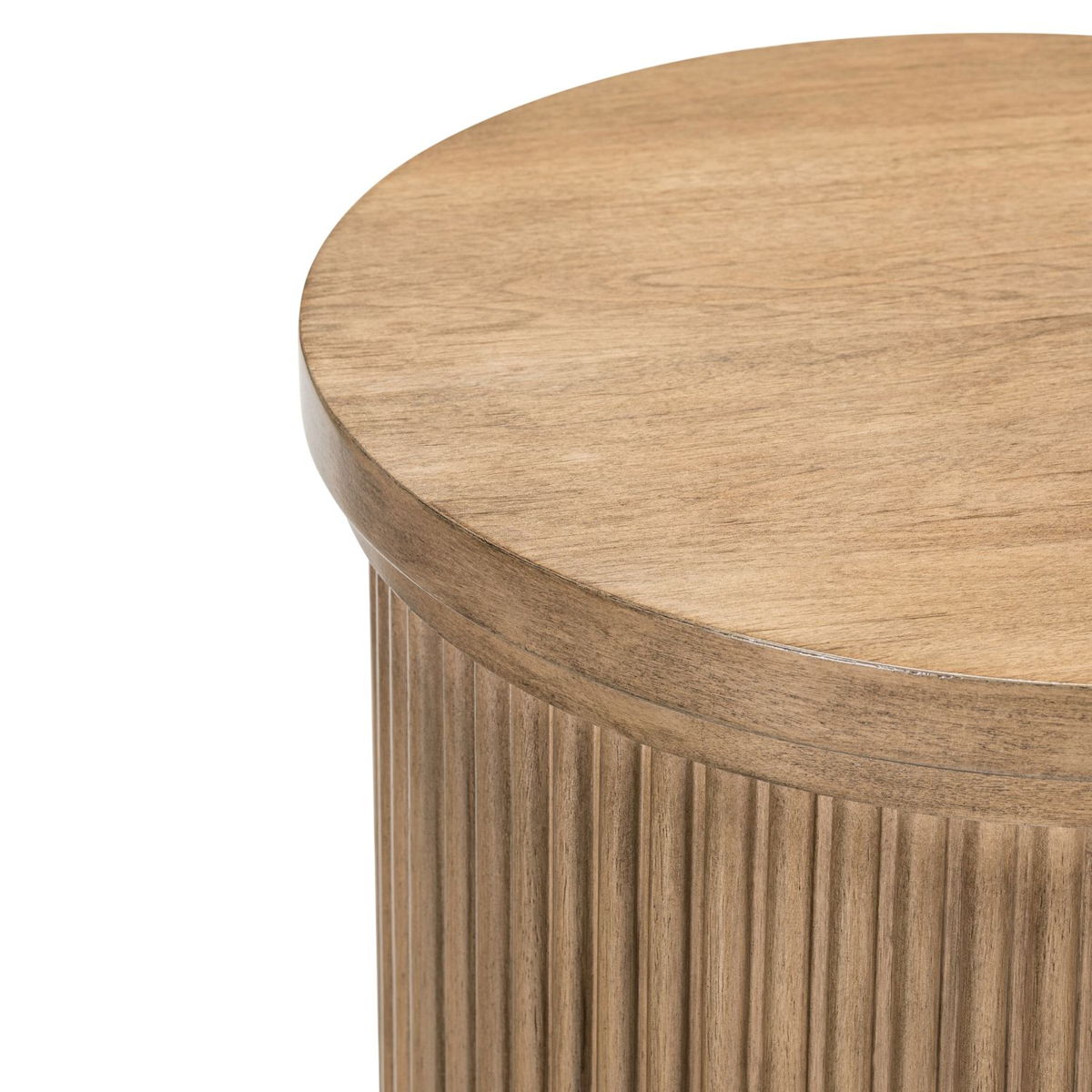 Haven Hills - Round Chairside Table - Camel Beige - Image 2