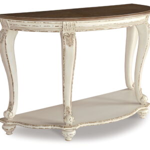Realyn - Sofa Table - White / Brown