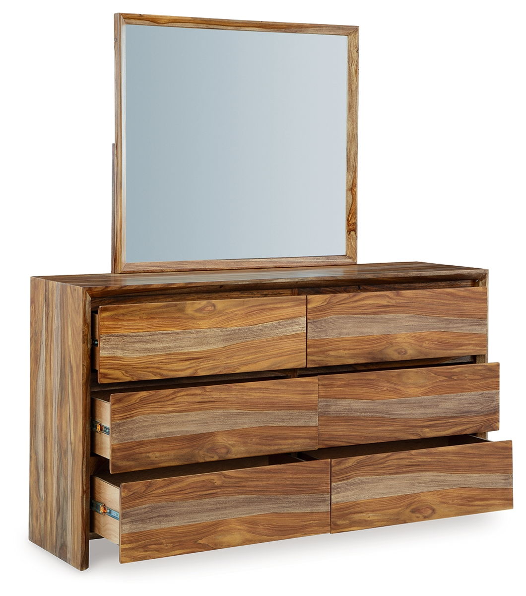 Dressonni - Dresser And Mirror - Brown - Image 4