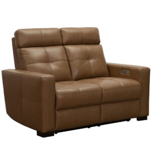 Cara - Loveseat With Power Recline, Power Headrest And Power Lumbar - Light Brown
