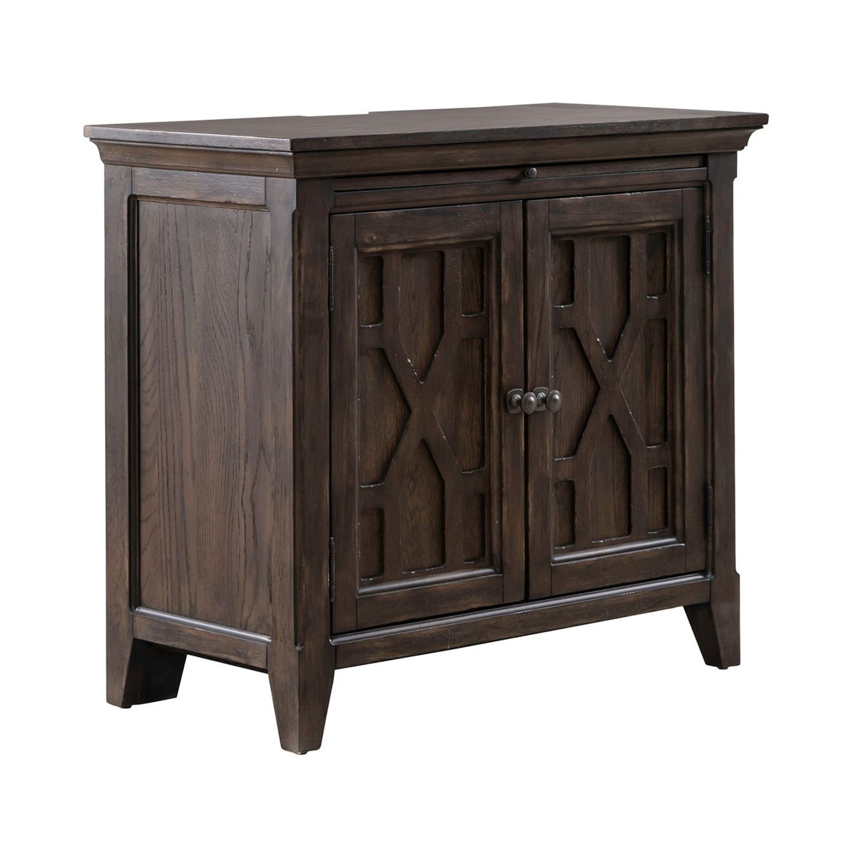 Paradise Valley - 2 Door Bedside Chest With Charging Station - Dark Brown - Image 5