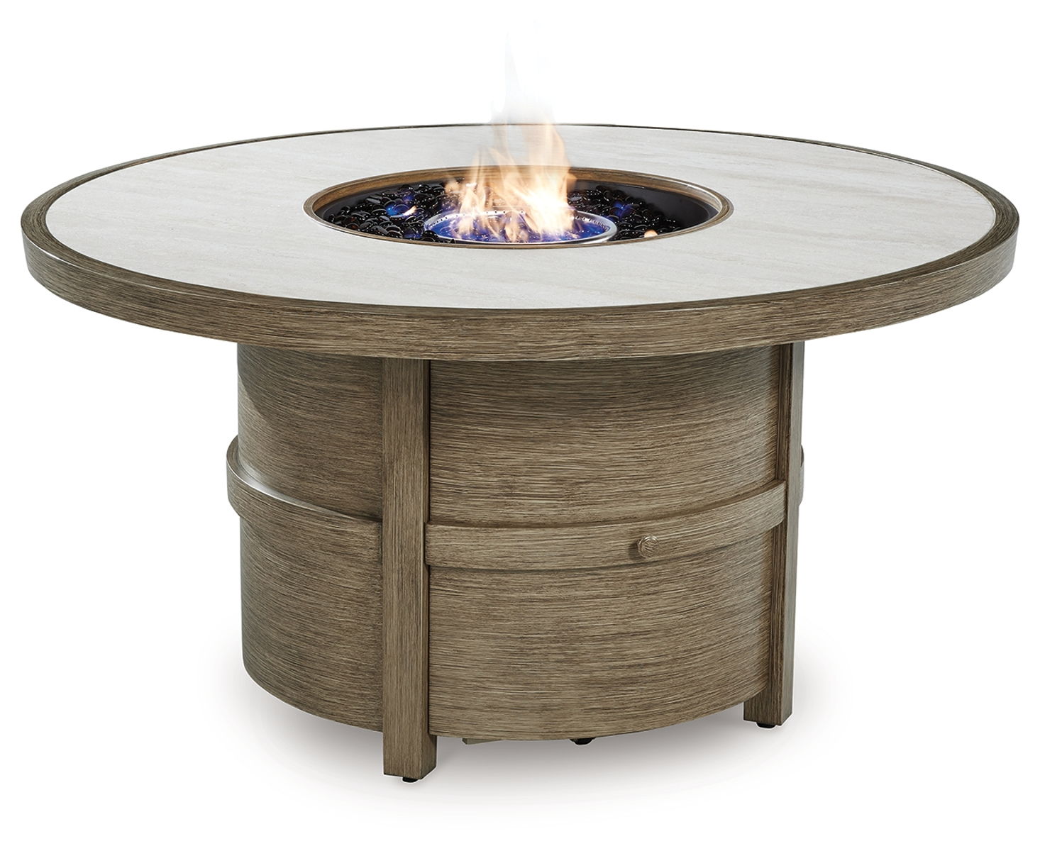 Rainier Ranch - Round Fire Pit Table - Beige - Image 7