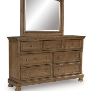 Feddinger - Dresser And Mirror - Medium Brown