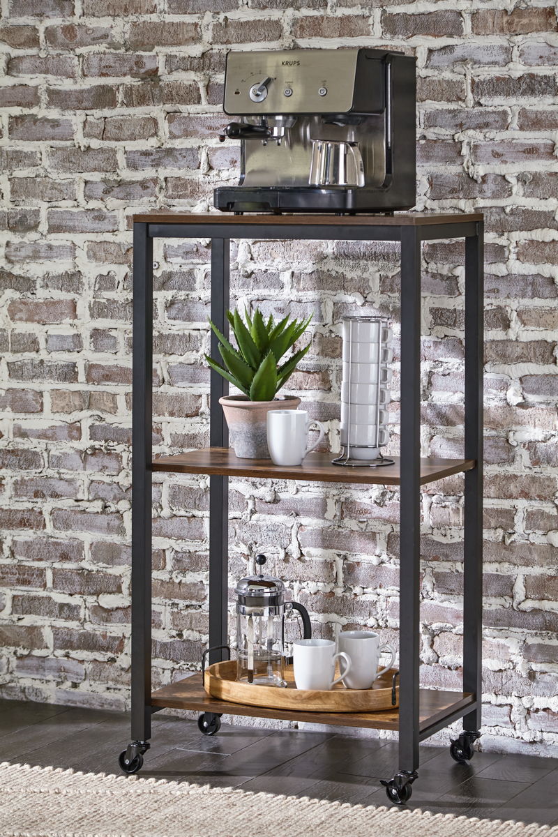 Bevinfield - Bar Cart - Brown / Black - Image 4