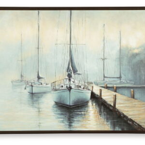 Worthney - Wall Art - Blue / White / Brown