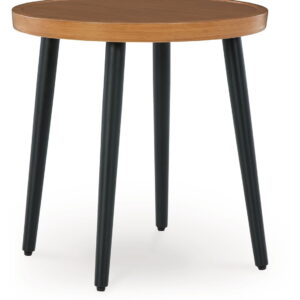 Horizon Hall - Round End Table - Two-tone Brown