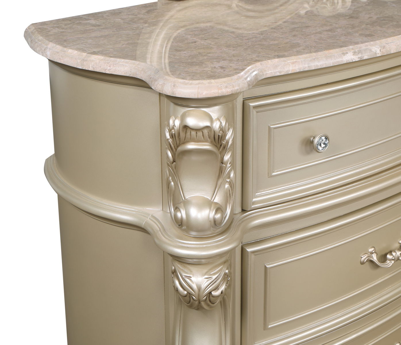 Monique - Dresser With Marble Top - Champagne - Image 2