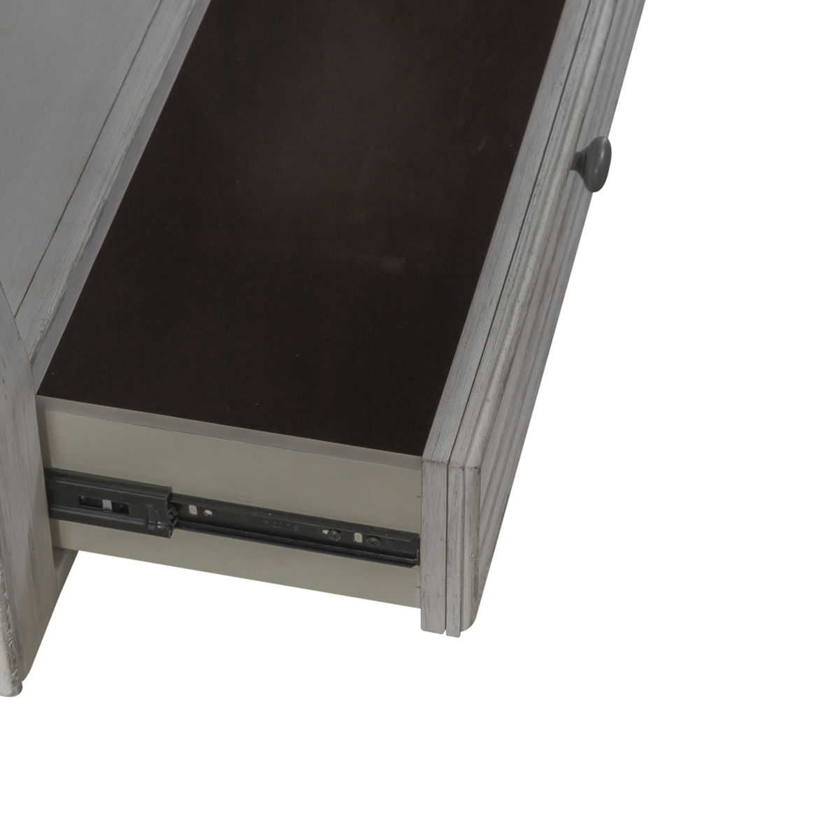 River Place - Angled Server Hutch - Riverstone White & Tobacco - Image 6