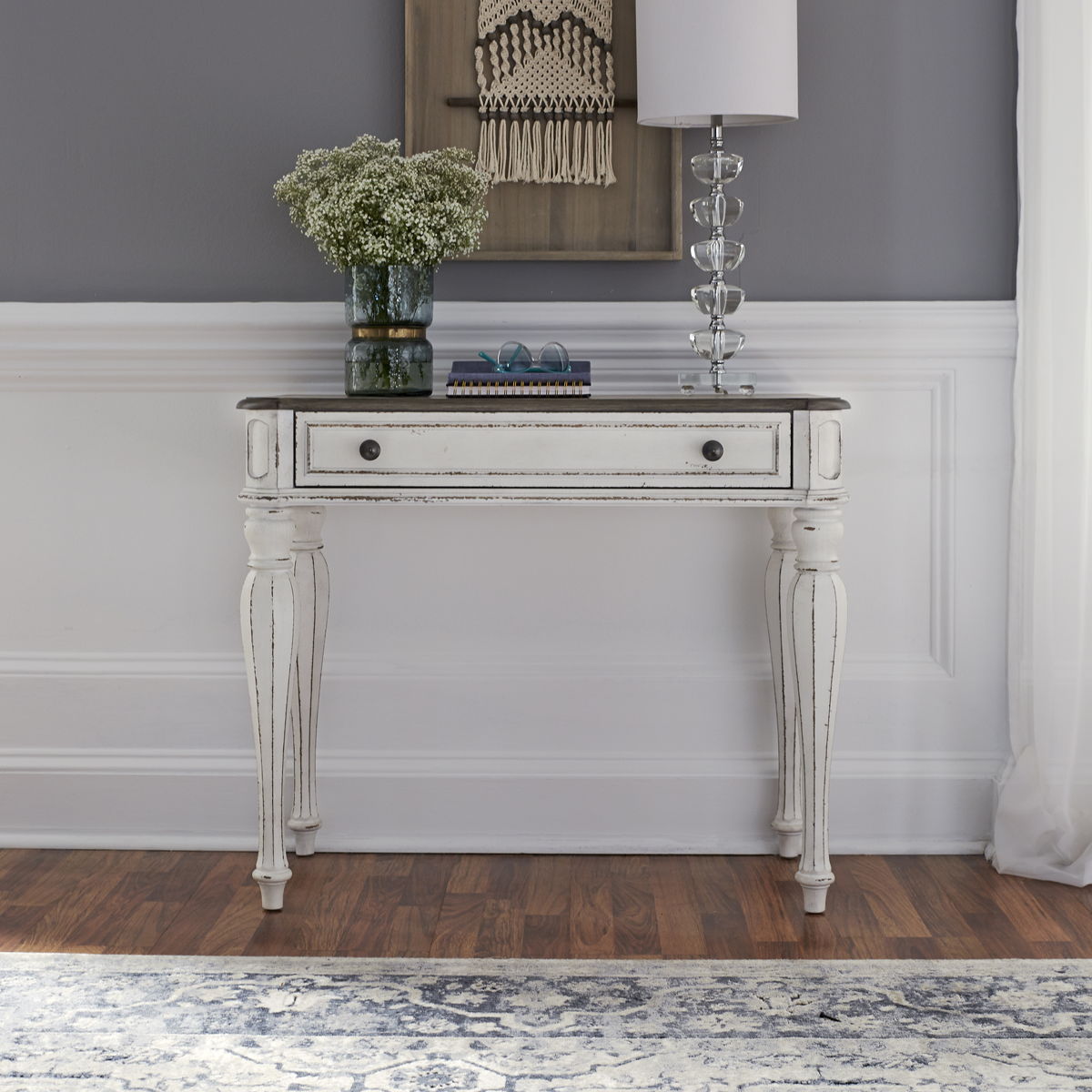 Magnolia Manor - Accent Vanity Desk/Nightstand - Antique White