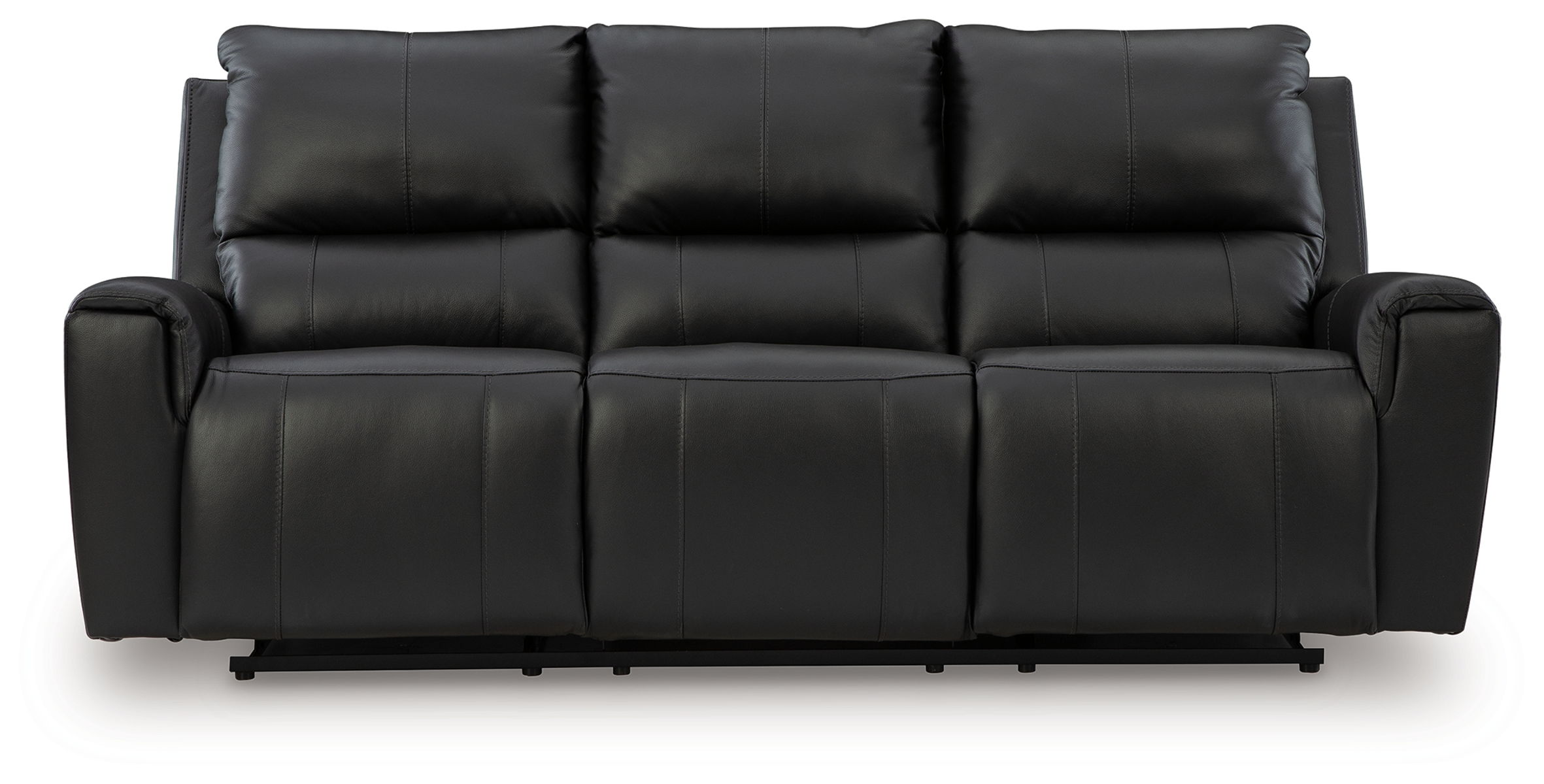 Glossmore - Reclining Sofa - Black - Image 2