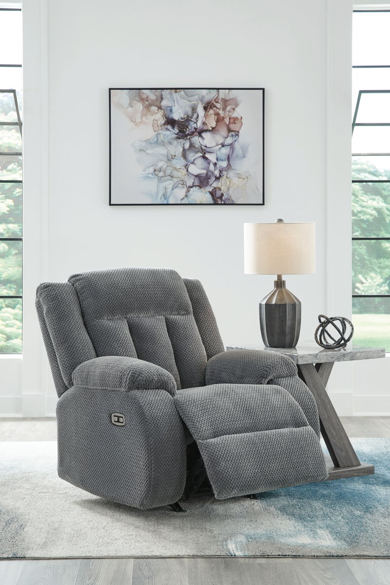 Observation - Power Rocker Recliner - Steel - Image 3