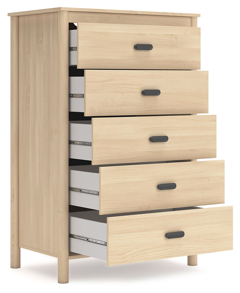 Cabinella - Five Drawer Chest - Tan - Image 3