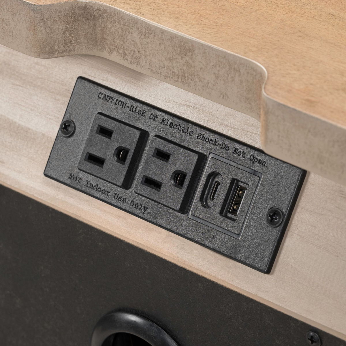 Haven Hills - Nightstand With Charging Station - Camel Beige - Image 8