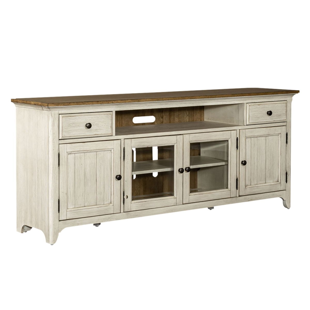 Farmhouse Reimagined - Entertainment 72" TV Stand - White - Image 4