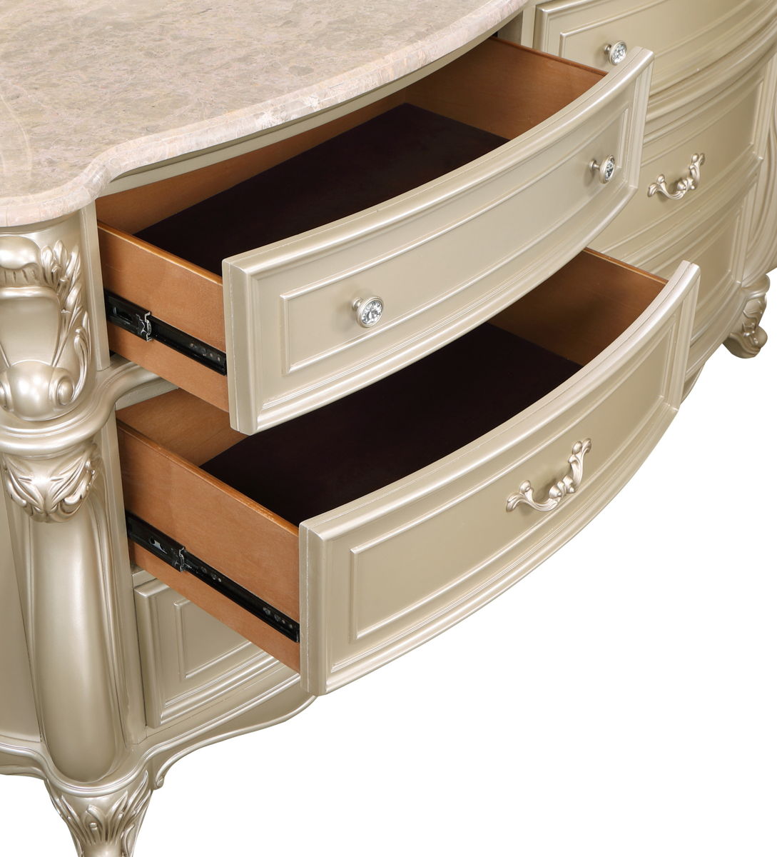 Monique - Dresser With Marble Top - Champagne - Image 9